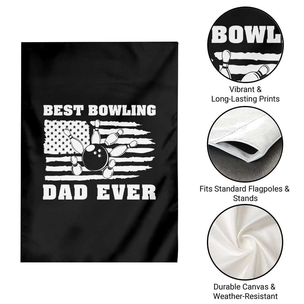 Best Bowling Dad Ever Garden Flag American Flag Patriotic Bowler Gift TS12 Print Your Wear