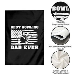 Best Bowling Dad Ever Garden Flag American Flag Patriotic Bowler Gift - Print Your Wear