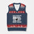 Best Bowling Dad Ever V-Neck Knit Sweater Vest American Flag Patriotic Bowler Gift TS12 Navy Red Print Your Wear