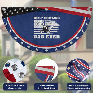 Best Bowling Dad Ever Patriotic Fan Flag American Flag Bowler Gift