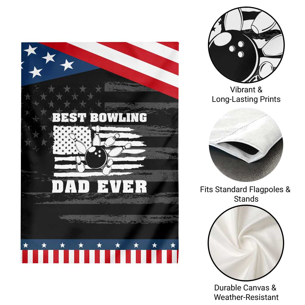 Best Bowling Dad Ever Garden Flag American Flag Patriotic Bowler Gift TS12 Print Your Wear