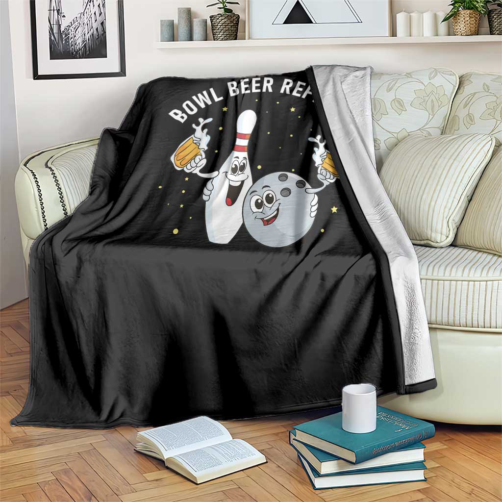 Funny Bowling Beer Lover Gift Throw Blanket Bowl Beer Repeat TS12 Print Your Wear
