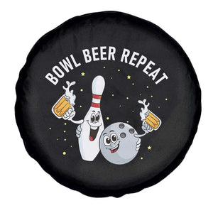 Funny Bowling Beer Lover Gift Spare Tire Cover Bowl Beer Repeat TS12 Print Your Wear