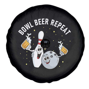 Funny Bowling Beer Lover Gift Spare Tire Cover Bowl Beer Repeat TS12 Print Your Wear