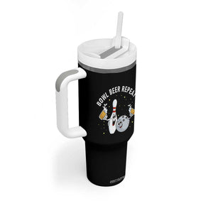 Funny Bowling Beer Lover Gift Tumbler With Handle Bowl Beer Repeat TS12 Print Your Wear