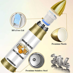 Bowling And Beer That's Why I'm Here Bullet Tumbler Drinking Bowling Gift TS12 Print Your Wear