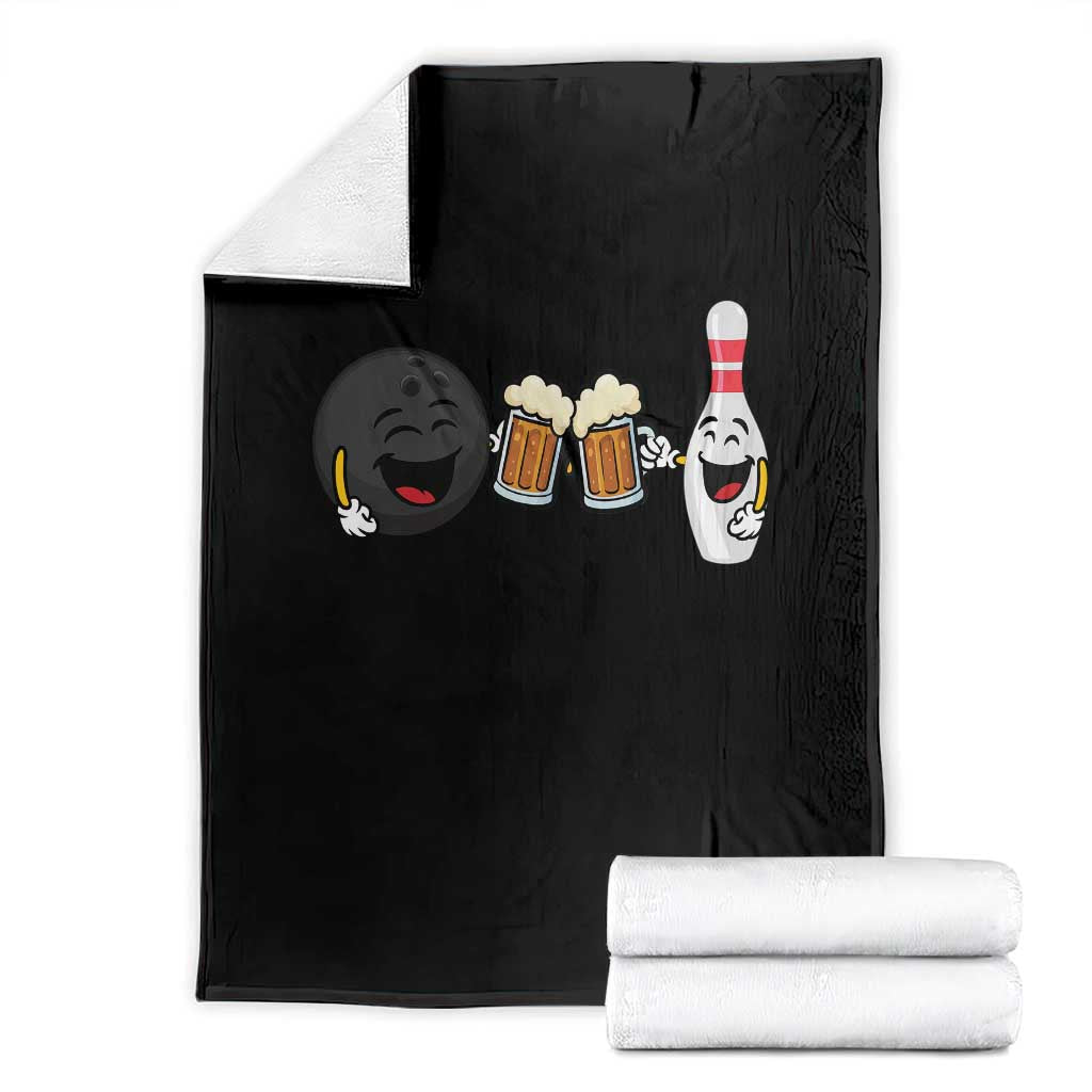 Funny Bowling And Beer Lover Gift Throw Blanket - Print Your Wear