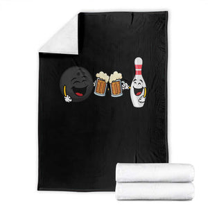Funny Bowling And Beer Lover Gift Throw Blanket - Print Your Wear