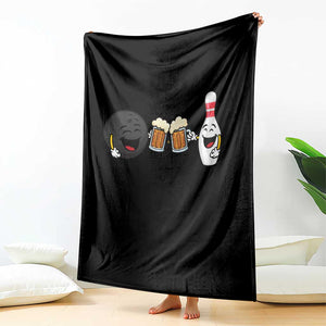 Funny Bowling And Beer Lover Gift Throw Blanket - Print Your Wear