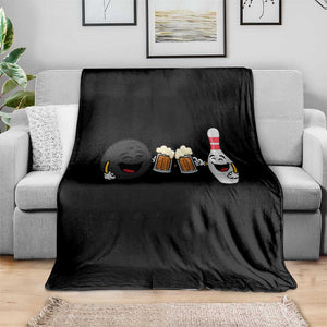 Funny Bowling And Beer Lover Gift Throw Blanket - Print Your Wear