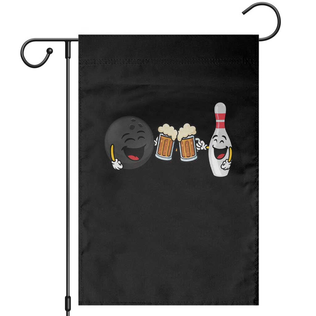 Funny Bowling And Beer Lover Gift Garden Flag - Print Your Wear