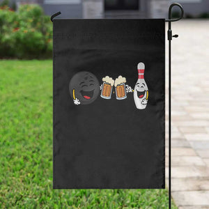 Funny Bowling And Beer Lover Gift Garden Flag - Print Your Wear