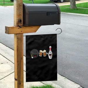 Funny Bowling And Beer Lover Gift Garden Flag - Print Your Wear