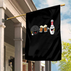 Funny Bowling And Beer Lover Gift Garden Flag - Print Your Wear