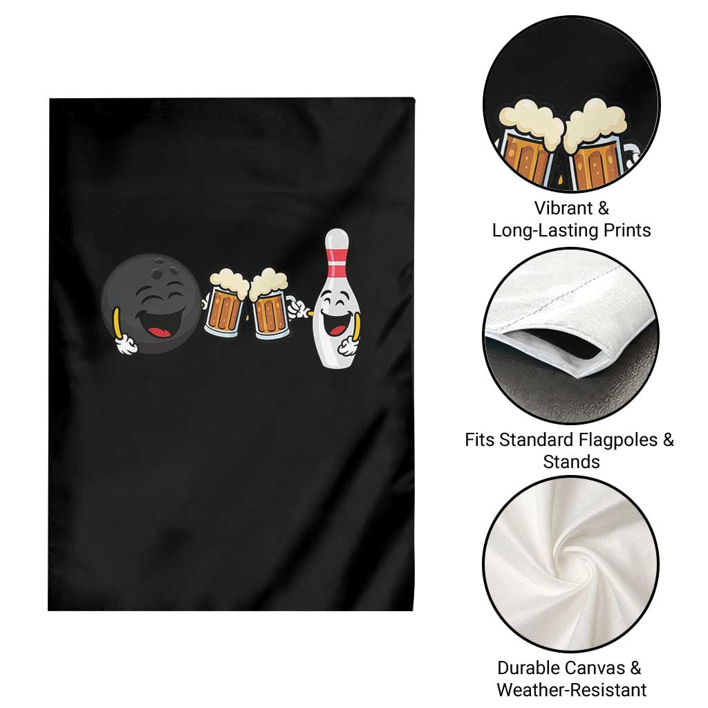 Funny Bowling And Beer Lover Gift Garden Flag TS12 Print Your Wear