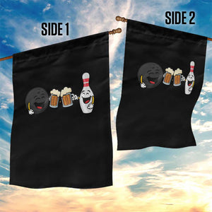 Funny Bowling And Beer Lover Gift Garden Flag - Print Your Wear