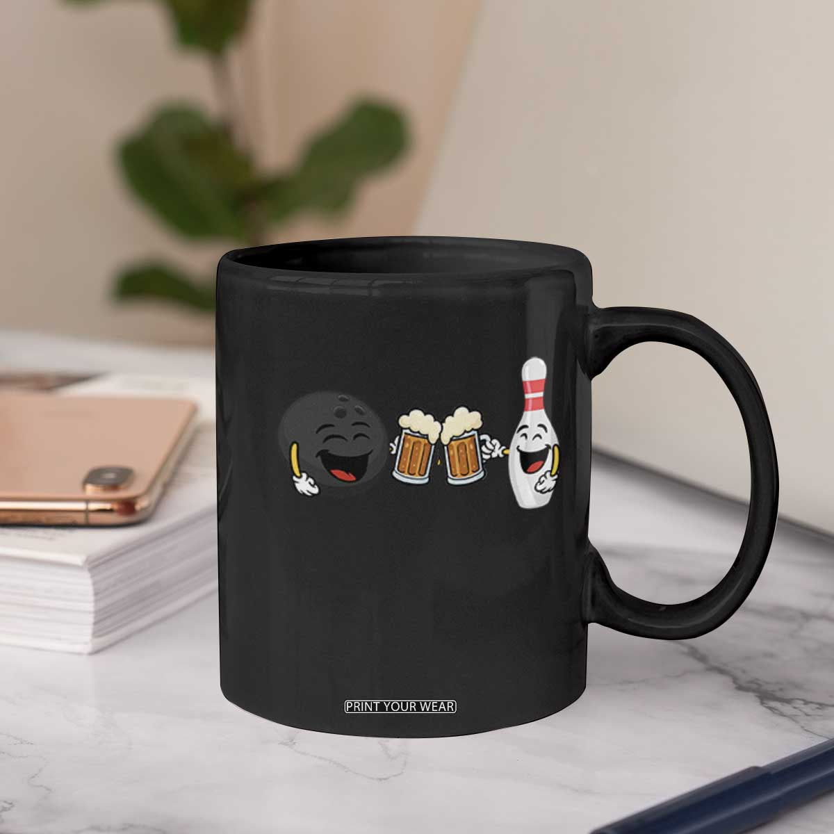 Funny Bowling And Beer Lover Gift Coffee Mug TS12 Print Your Wear