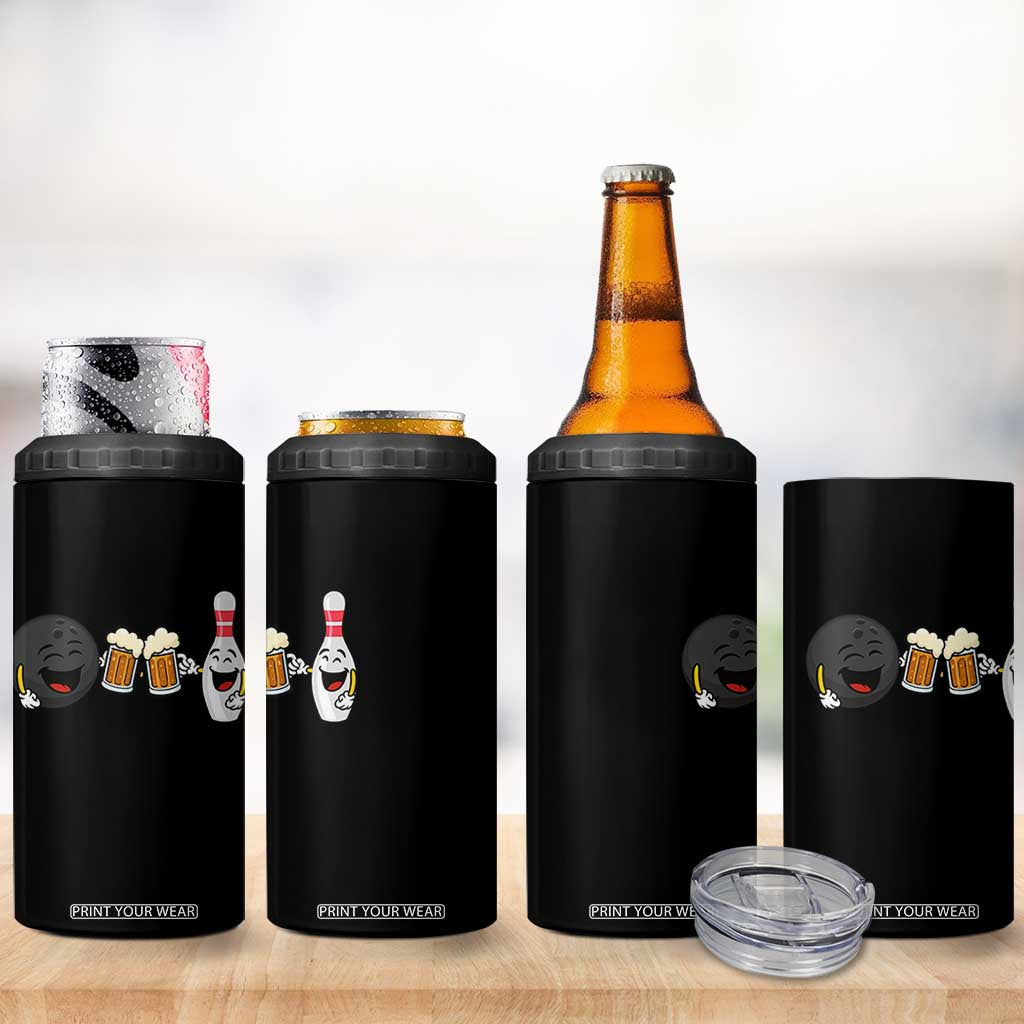 Funny Bowling And Beer Lover Gift 4 in 1 Can Cooler Tumbler TS12 Print Your Wear