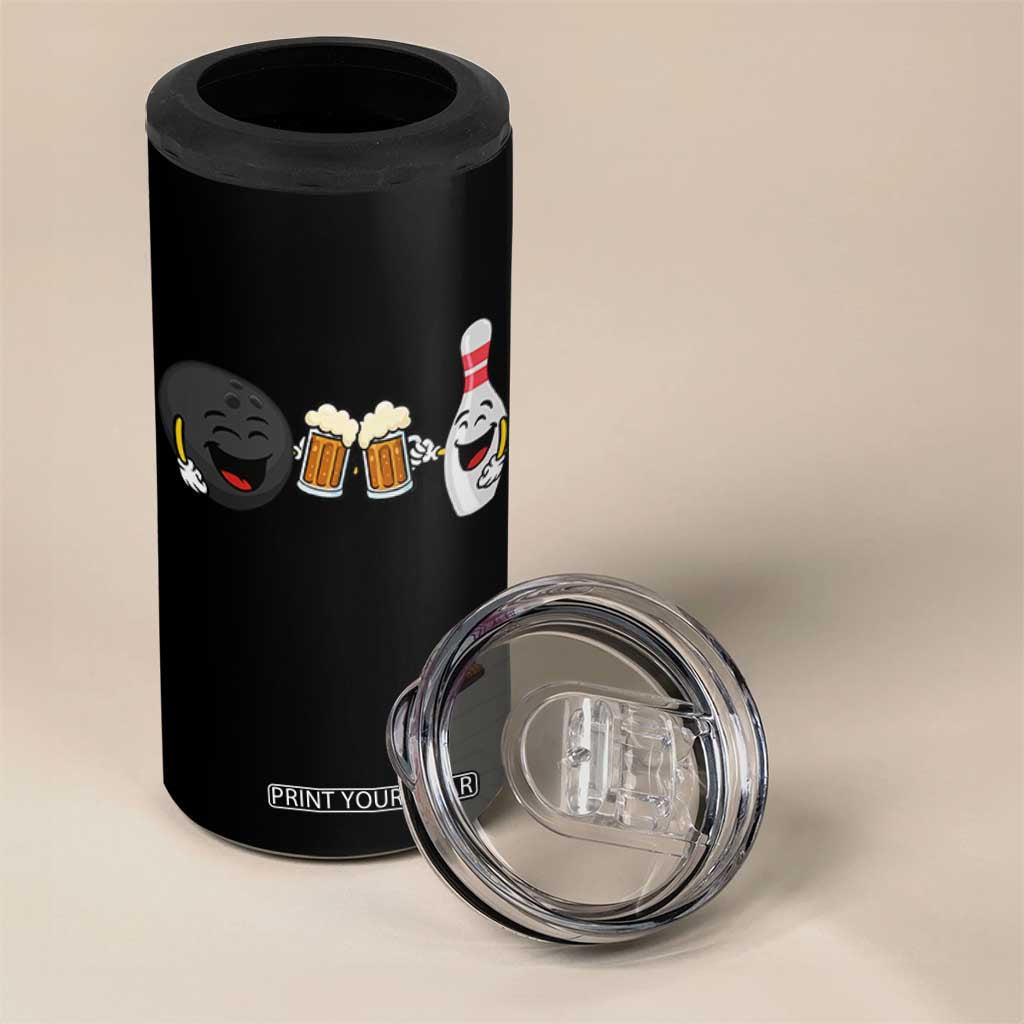 Funny Bowling And Beer Lover Gift 4 in 1 Can Cooler Tumbler TS12 Print Your Wear