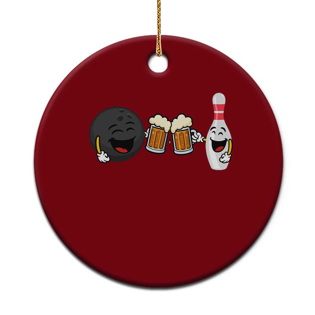 Funny Bowling And Beer Lover Gift Ceramic Ornament TS12 1pc Red Print Your Wear