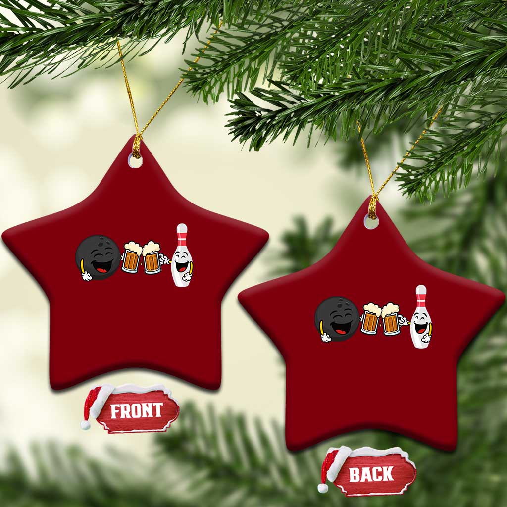 Funny Bowling And Beer Lover Gift Ceramic Ornament TS12 Print Your Wear