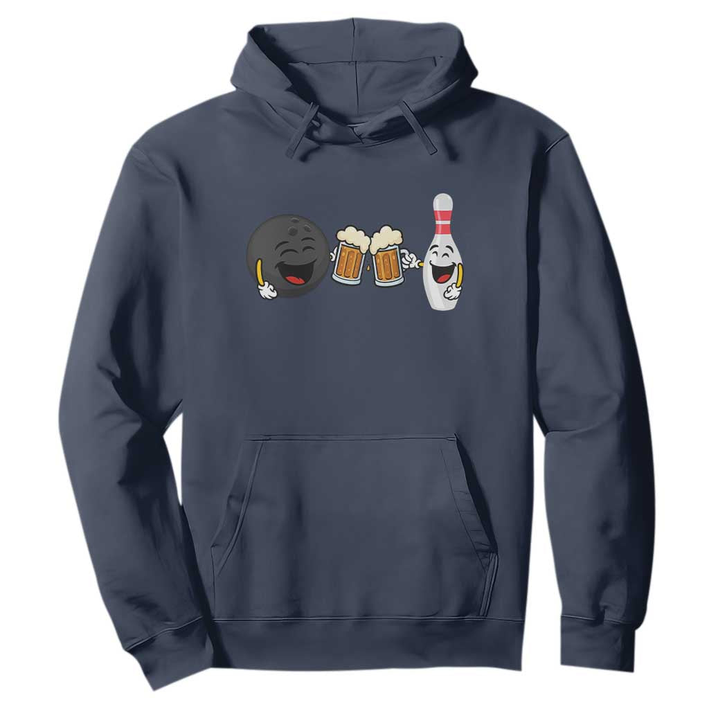 Funny Bowling And Beer Lover Gift Hoodie TS12 Navy Print Your Wear