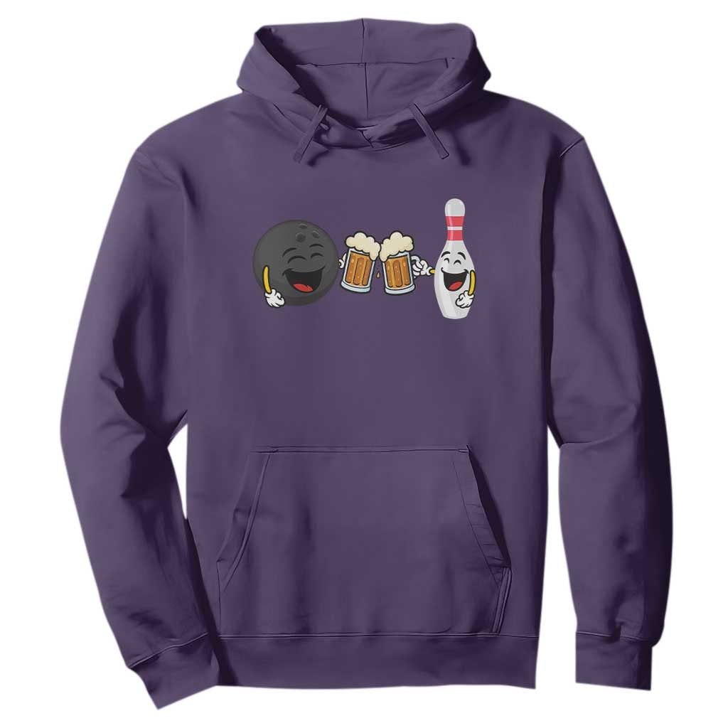 Funny Bowling And Beer Lover Gift Hoodie TS12 Purple Print Your Wear