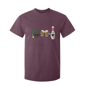 Funny Bowling And Beer Lover Gift T Shirt For Kid TS12 Maroon Print Your Wear