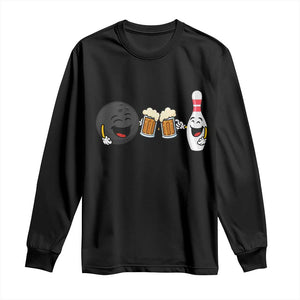 Funny Bowling And Beer Lover Gift Long Sleeve Shirt TS12 Black Print Your Wear