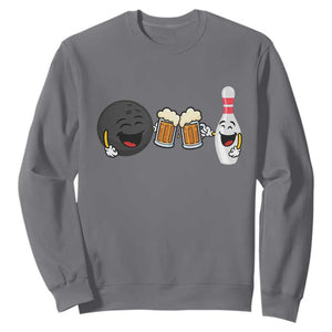 Funny Bowling And Beer Lover Gift Sweatshirt TS12 Charcoal Print Your Wear