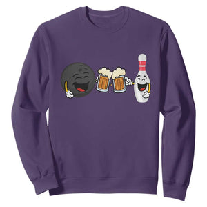 Funny Bowling And Beer Lover Gift Sweatshirt TS12 Purple Print Your Wear
