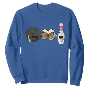 Funny Bowling And Beer Lover Gift Sweatshirt TS12 Royal Blue Print Your Wear
