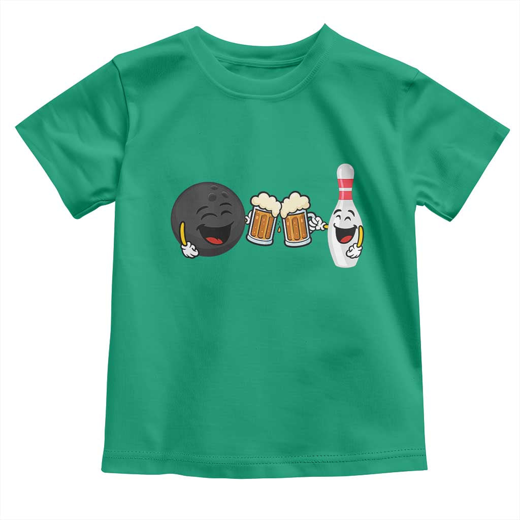 Funny Bowling And Beer Lover Gift Toddler T Shirt TS12 Irish Green Print Your Wear