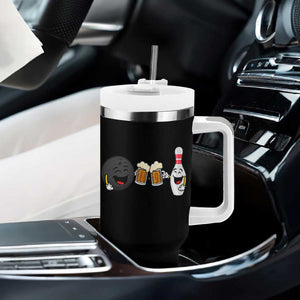 Funny Bowling And Beer Lover Gift Tumbler With Handle TS12 Print Your Wear