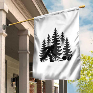 Funny Bigfoot Bowler Garden Flag Bowling Strike Sports Lover Gift