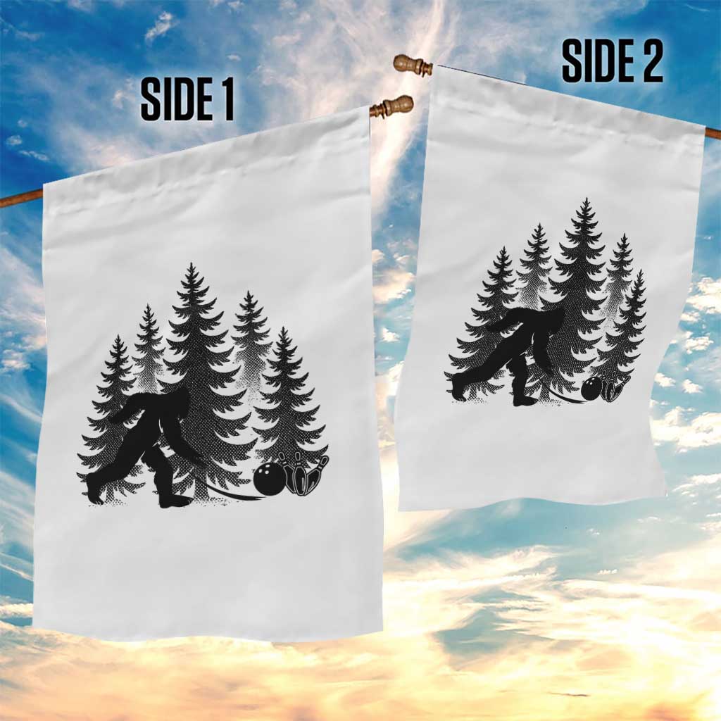 Funny Bigfoot Bowler Garden Flag Bowling Strike Sports Lover Gift