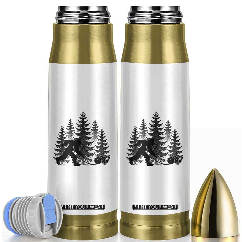 Funny Bigfoot Bowler Bullet Tumbler Bowling Strike Sports Lover Gift TS12 White Print Your Wear