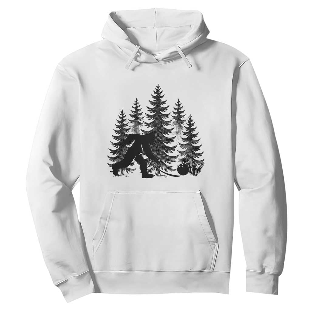 Funny Bigfoot Bowler Hoodie Bowling Strike Sports Lover Gift TS12 White Print Your Wear