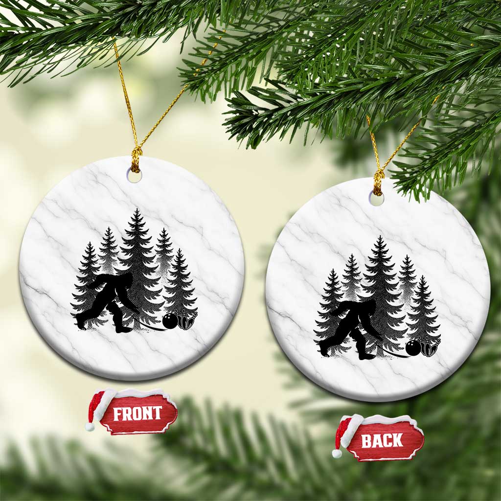 Funny Bigfoot Bowler Ceramic Ornament Bowling Strike Sports Lover Gift TS12 1pc White Marble Print Your Wear
