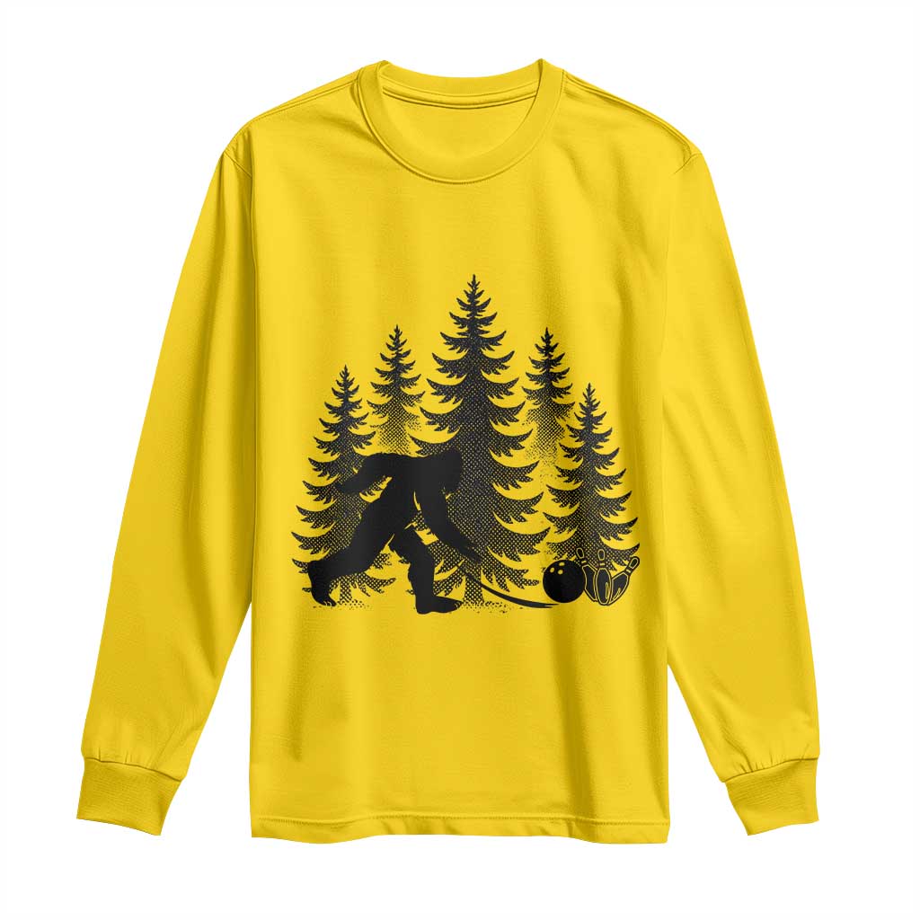 Funny Bigfoot Bowler Long Sleeve Shirt Bowling Strike Sports Lover Gift TS12 Daisy Print Your Wear
