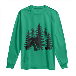 Funny Bigfoot Bowler Long Sleeve Shirt Bowling Strike Sports Lover Gift TS12 Irish Green Print Your Wear