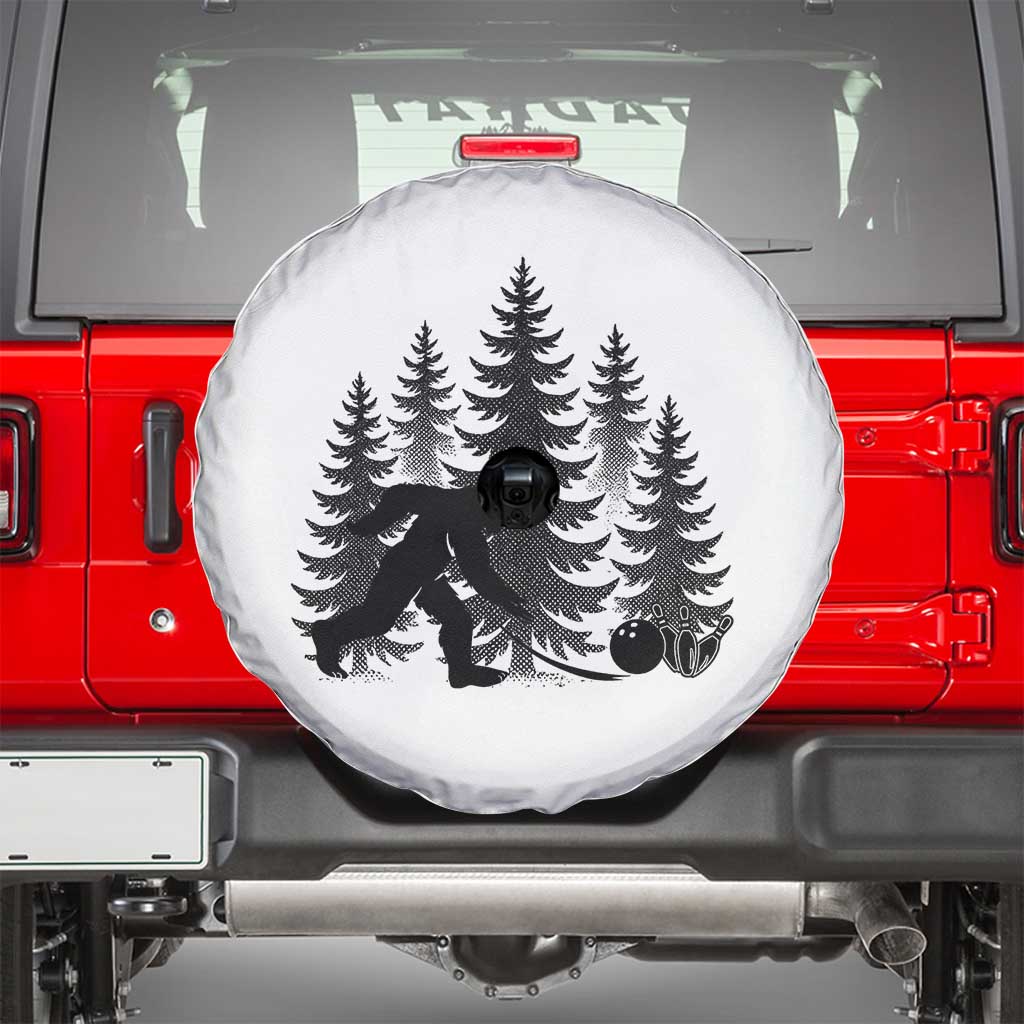 Funny Bigfoot Bowler Spare Tire Cover Bowling Strike Sports Lover Gift