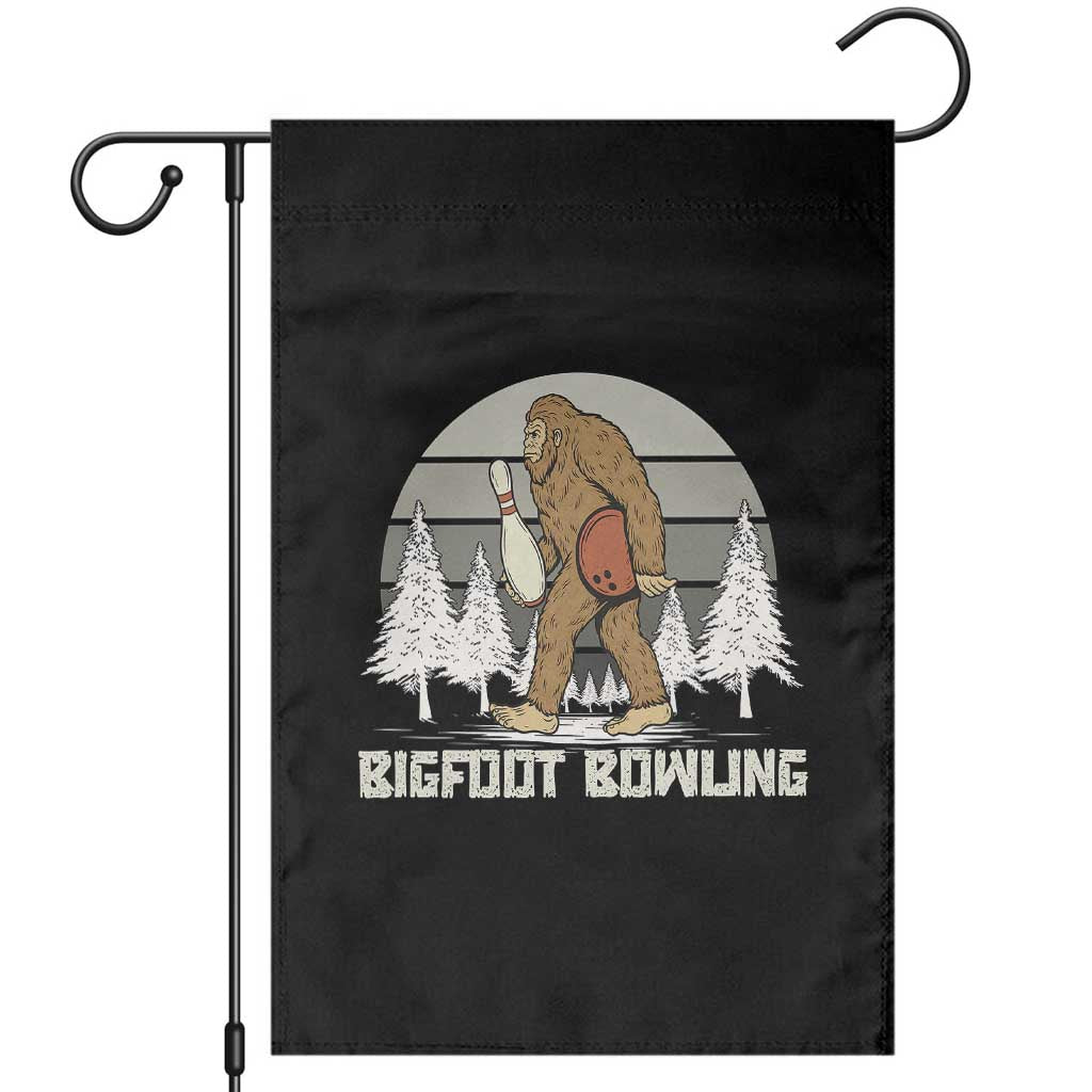 Funny Bigfoot Bowling Garden Flag Gift For Bowler TS12 Black Print Your Wear