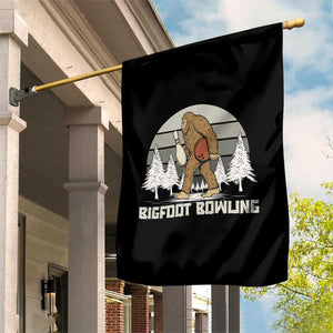 Funny Bigfoot Bowling Garden Flag Gift For Bowler - Print Your Wear