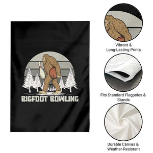 Funny Bigfoot Bowling Garden Flag Gift For Bowler - Print Your Wear