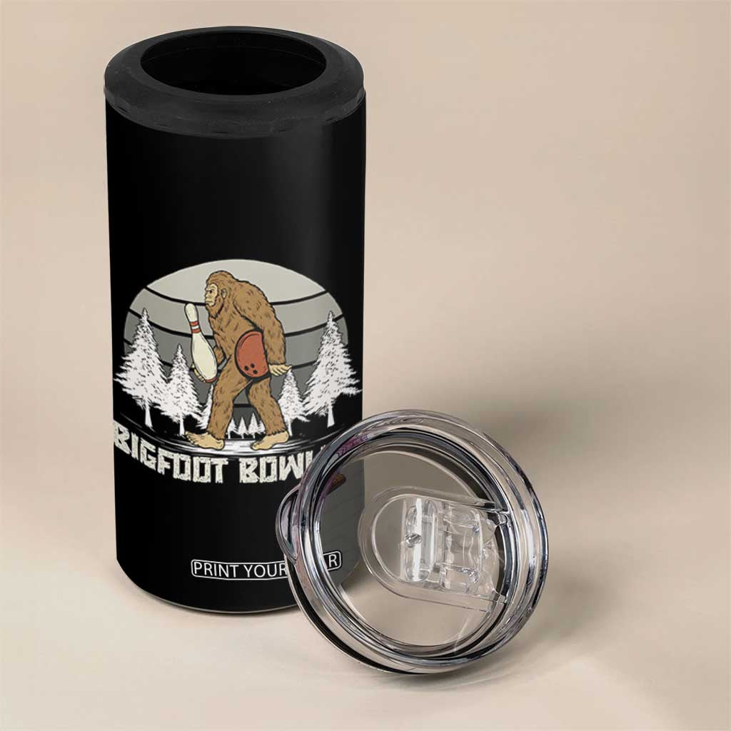 Funny Bigfoot Bowling 4 in 1 Can Cooler Tumbler Gift For Bowler TS12 Print Your Wear