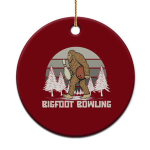 Funny Bigfoot Bowling Ceramic Ornament Gift For Bowler TS12 1pc Red Print Your Wear