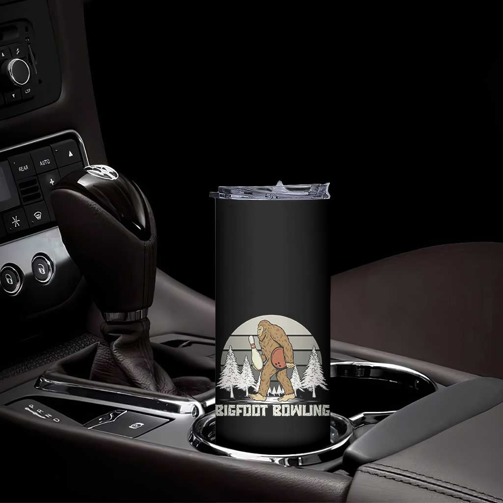 Funny Bigfoot Bowling Skinny Tumbler Gift For Bowler TS12 Print Your Wear