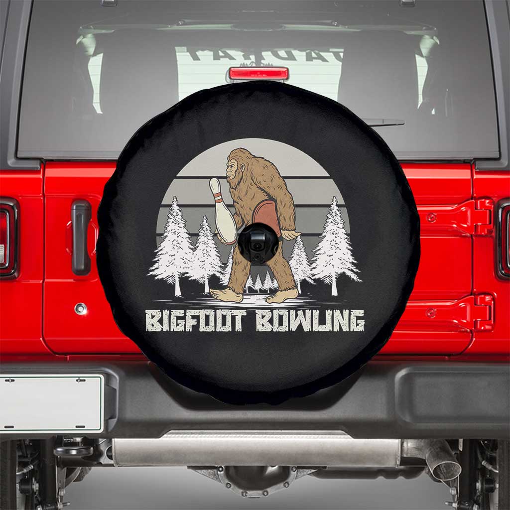 Funny Bigfoot Bowling Spare Tire Cover Gift For Bowler TS12 Black Print Your Wear