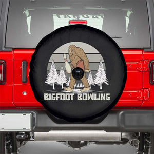 Funny Bigfoot Bowling Spare Tire Cover Gift For Bowler TS12 Black Print Your Wear